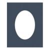 CountryArtHouse Navy Blue Acid Free 9x11 Oval Picture Frame Mat with White Core Bevel Cut for 7x9 Pictures - Fits 9x11 Frame - Pack of 1 Matboard view 3