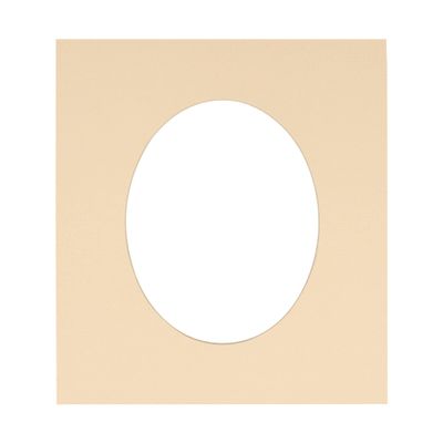 CountryArtHouse Beige Acid Free 12x16 Oval Picture Frame Mat with White Core Bevel Cut for 11x12 Pictures - Fits 12x16 Frame - Pack of 1 Matboard