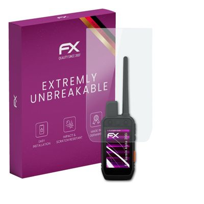 atFoliX Plastic Glass Protective Film compatible with Garmin Alpha 200i, 9H Hybrid-Glass FX Screen Protector