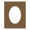 CountryArtHouse Aged Oak Brown Acid Free 28x40 Oval Picture Frame Mat with White Core Bevel Cut for 24x36 Pictures - Fits 28x40 Frame - Pack of 1 Matboard view 3