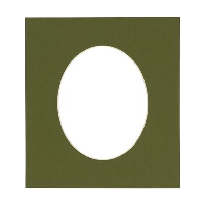 CountryArtHouse Dill Green Acid Free 16x23 Oval Picture Frame Mat with White Core Bevel Cut for 13x20 Pictures - Fits 16x23 Frame - Pack of 1 Matboard