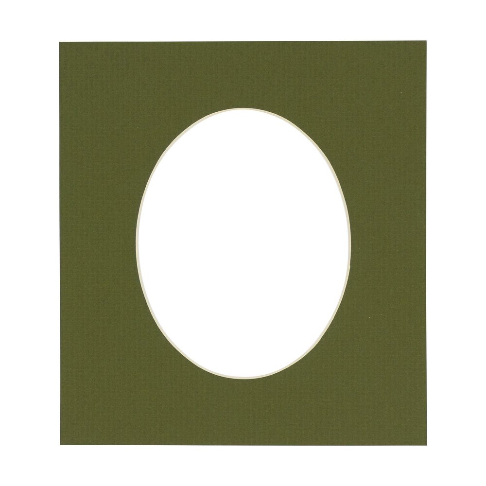 CountryArtHouse Dill Green Acid Free 16x23 Oval Picture Frame Mat with White Core Bevel Cut for 13x20 Pictures - Fits 16x23 Frame - Pack of 1 Matboard