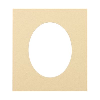 CountryArtHouse Tan Acid Free 12x16 Oval Picture Frame Mat with White Core Bevel Cut for 11x12 Pictures - Fits 12x16 Frame - Pack of 1 Matboard