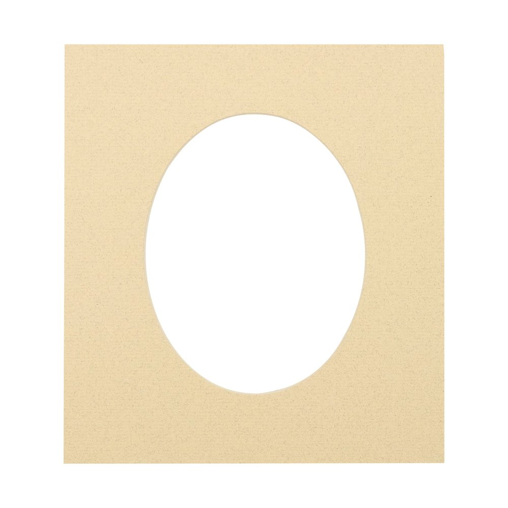 CountryArtHouse Tan Acid Free 12x16 Oval Picture Frame Mat with White Core Bevel Cut for 11x12 Pictures - Fits 12x16 Frame - Pack of 1 Matboard