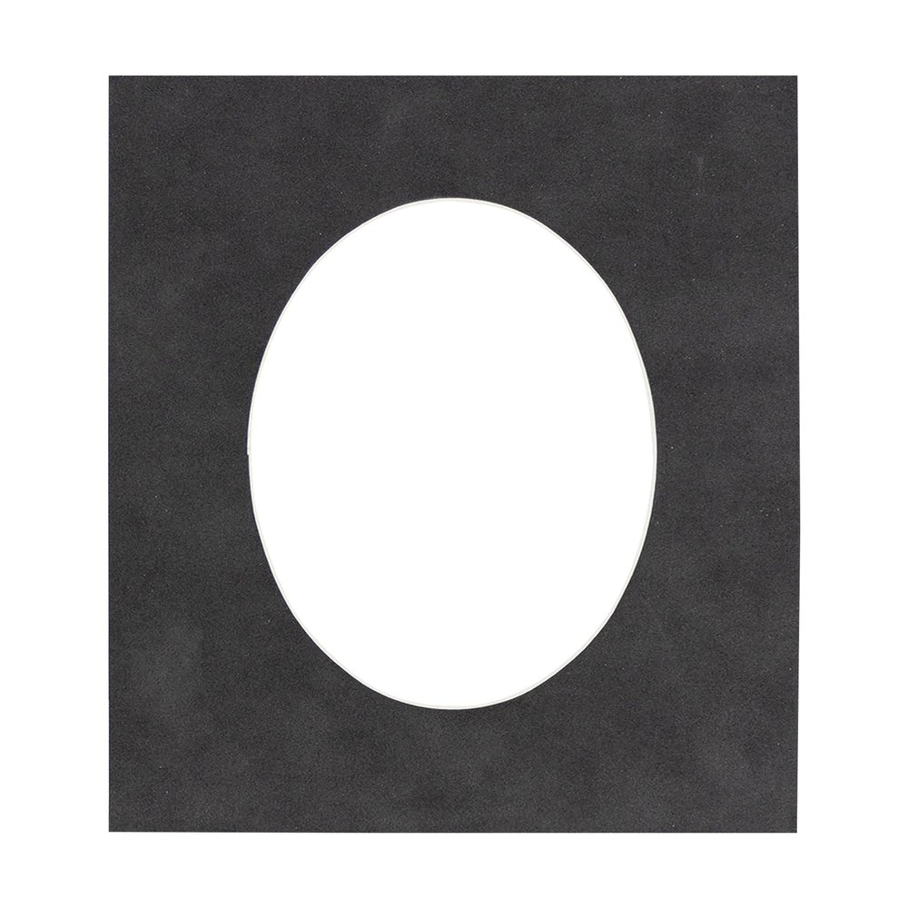 CountryArtHouse Dark Grey Suede Acid Free 28x40 Oval Picture Frame Mat with White Core Bevel Cut for 24x36 Pictures - Fits 28x40 Frame - Pack of 1 Matboard