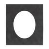 CountryArtHouse Dark Grey Suede Acid Free 28x40 Oval Picture Frame Mat with White Core Bevel Cut for 24x36 Pictures - Fits 28x40 Frame - Pack of 1 Matboard view 1