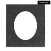 CountryArtHouse Dark Grey Suede Acid Free 28x40 Oval Picture Frame Mat with White Core Bevel Cut for 24x36 Pictures - Fits 28x40 Frame - Pack of 1 Matboard view 2