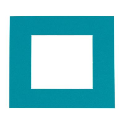 CountryArtHouse Teal Blue Acid Free 20x20 Square Picture Frame Mat with White Core Bevel Cut for 16x16 Pictures - Fits 20x20 Frame - Pack of 1 Matboard