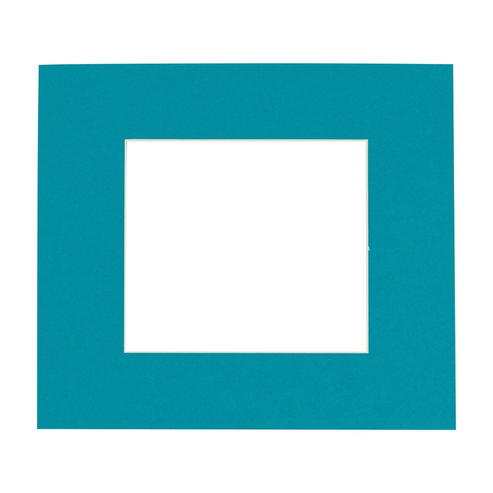 CountryArtHouse Teal Blue Acid Free 20x20 Square Picture Frame Mat with White Core Bevel Cut for 16x16 Pictures - Fits 20x20 Frame - Pack of 1 Matboard