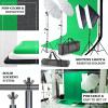 Efavormart 1200W Professional Photo Studio Lighting Kit - Includes 2 Softboxes, 2 Umbrellas, 2 Light Stands, Backdrop Support System 3x6x9ft Green Muslin Backdrops for Indoor Outdoor Photography view 2
