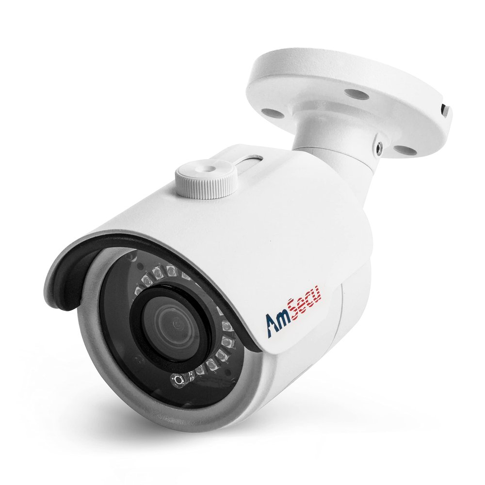 AmSecu 4K Security Camera, CA-IP-B36R Mini PoE IP Camera 8MP Bullet Surveillance Camera, Third Party Support & IP Camera Protocols, RTSP, and Blue Iris Compatible