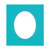 CountryArtHouse Aquamarine Blue Acid Free 20x28 Oval Picture Frame Mat with White Core Bevel Cut for 16x24 Pictures - Fits 20x28 Frame - Pack of 1 Matboard view 1