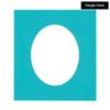 CountryArtHouse Aquamarine Blue Acid Free 20x28 Oval Picture Frame Mat with White Core Bevel Cut for 16x24 Pictures - Fits 20x28 Frame - Pack of 1 Matboard view 2
