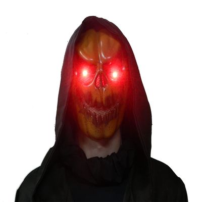 Dead Head Props Halloween costume Prop CosPlay wearable Led Eyes Glasses with micro effects controller for Masks (Red)
