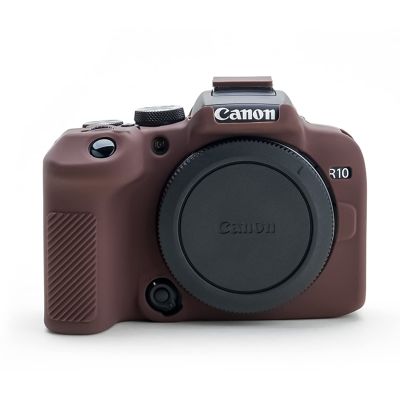 MUZIRI KINOKOO EOS R10 Case, Silicone Protective Case - Compatible for Canon EOS R10 Camera - Light Weight Soft Rubber Easy Carrying Case - Coffee