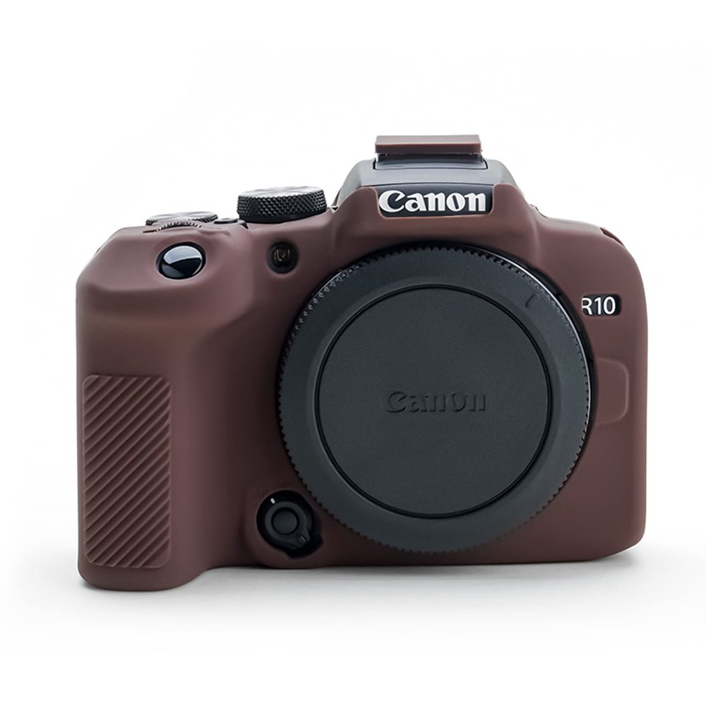 MUZIRI KINOKOO EOS R10 Case, Silicone Protective Case - Compatible for Canon EOS R10 Camera - Light Weight Soft Rubber Easy Carrying Case - Coffee