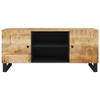 vidaXL TV Cabinet Black Solid Mango Wood Medium TV Cabinet Rectangular view 4