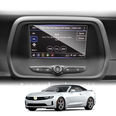 LUWU 2022 2023 Chevorlet Camaro Screen Protector 2022 Camaro Navigation Display Protective Film Tempered Glass 2022 Camaro Center Control Touchscreen Protector 9H Anti-Scratch Protector Foils 2023 Camaro Accessories (7 Inch)