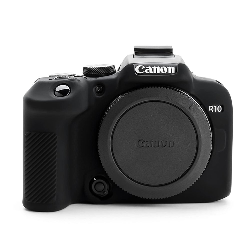 MUZIRI KINOKOO EOS R10 Case, Silicone Protective Case - Compatible for Canon EOS R10 Camera - Light Weight Soft Rubber Easy Carrying Case - Black