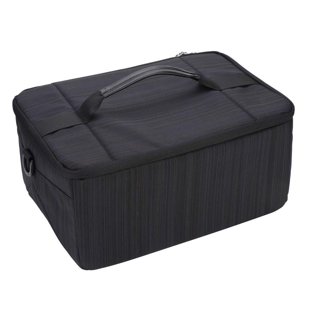 B01Dnccruw,sacoche Photo, Fordable Protective Insert Partition Handle Camera Lens Case Pouch (Black) Liner Zipper DSLR (Black)