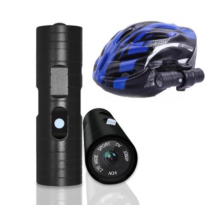 1080P Helmet Camera, Sports Action Camera Mountain Bike Motorcycle Helmet Video Cam, 170 Wide Angle DV Camera, 800MP HD Wide Angle Lens