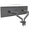 NB North Bayou Dual Monitor Arm Ultra Wide Full Motion Swivel Monitor Mount for 22''-32'' Monitors Load Capacity from 4.4 to 26.4lbs for Each Arm Height Adjustable Monitor Stand G35 view 2