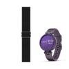 C2D JOY Stretchy Loop Strap Compatible with Garmin Lily Watch Band Adjustable Elastic Nylon Wristband-Black,Medium view 2