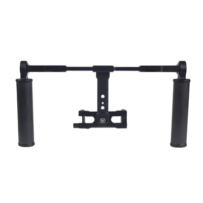 FEICHAO 360 Dual Handheld Grip Holder Gimbal Handle Stabilizer Rig 1/4 3/8 Positioning Hole Compatible with GoPro11 Insta360 DSLR Camera (Handheld Holder+Phone Clip)