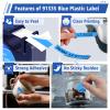 USUPERINK 8PK Compatible for Dymo LetraTag Refills 91335 91225 91205 59426 S0721650 Blue Plastic Label Tape 1/2'' 12mm x 4m for Letra Tag LT100H LT100T QX50 Label Maker Black on Blue Tape view 4