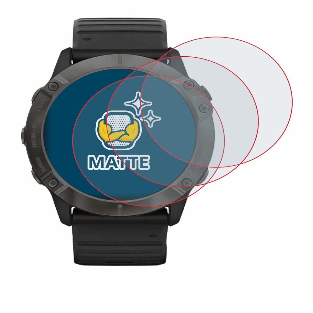 brotect Screen Protection Film 6-Pack Compatible with Garmin Fenix 6X Pro Solar Anti Glare Screen Protector [Matte, Scratch Proof]