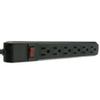 Cable Central LLC (5 Pack) Surge Protector, Flat Rotating Plug, 6 Outlet, Black Horizontal Outlets, Plastic, Power Cord 15 Feet view 1