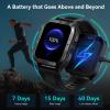AMAZTIM Smart Watch, 60 Days Extra-Long Battery, 50M Waterproof, Rugged Military Bluetooth Call(Answer/Dial Calls), 1.85" Ultra Large HD Display, AI Voice Assistant, Compatible for Android and iOS view 4