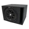 KICKER 43C124-N Bundle with Universal Car Stereo Vented Port Single 12" Comp C12 Sub Box Enclosure - Final 4 Ohm view 1
