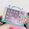 Soft Silicone Rainbow Unicorn Pattern Tablet Case with Handle with Lanyard with Fold Stand Shockproof Cover Case for iPad Air 5 2022 10.9" view 2