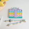 Soft Silicone Rainbow Unicorn Pattern Tablet Case with Handle with Lanyard with Fold Stand Shockproof Cover Case for iPad Air 5 2022 10.9" view 3