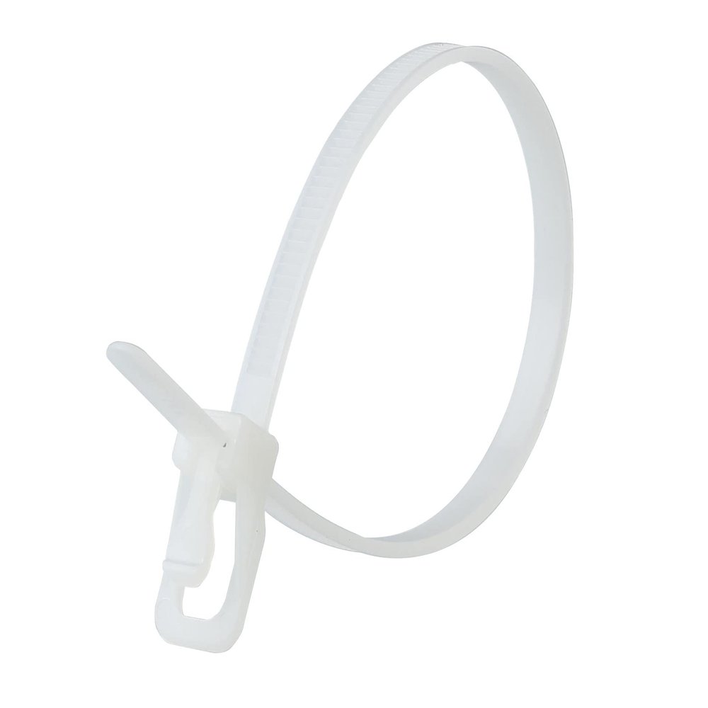 RETYZ 6-Inch Natural Reusable Releasable Cable Ties  20 Pack, 50 lb Strength, Patented Quick-Release, Tool-Free Design for Home, Office, and Light Industrial Use