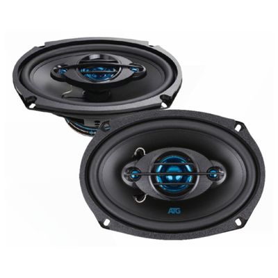 ATG Audio 6x9 4-Way Coaxial Car Speakers - 60W RMS / 175W Peak - Full Range Factory Upgrade Replacement - Includes Grilles - ATG69