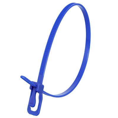 RETYZ 6-Inch Blue Reusable Releasable Cable Ties  20 Pack, 50 lb Strength, Patented Quick-Release, Tool-Free Design for Home, Office, and Light Industrial Use