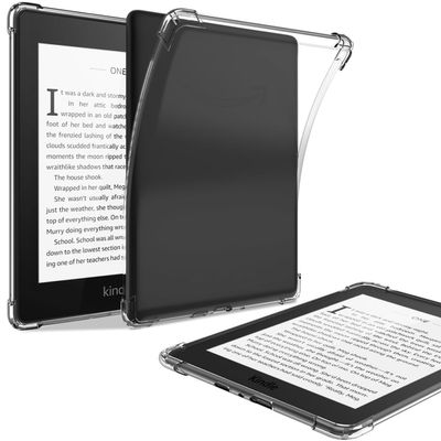 BOZHUORUI Clear Case for Older Kindle Paperwhite 5th/6th/7th Generation e-Reader (2012-2017 Release,Model EY21 & DP75SDI) - Lightweight TPU Transparent Soft Shell Back Cover (Clear)