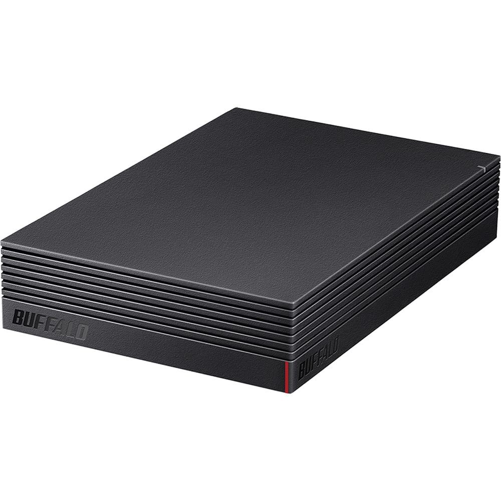 Buffalo HD-ACD4U3 CMR HDD External Hard Drive, 4TB TV Recording, PC/PS4/4K Compatible, Buffalo Nasne Compatible, Quiet & Compact, Made in Japan, Fault Prediction, Mimamori Signal