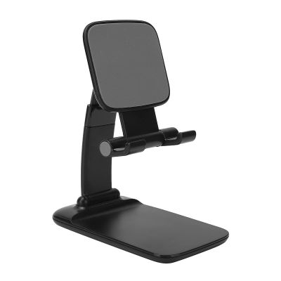 ASHATA Folding Cell Phone Stand, Adjustable Angle Phone Holder for Desk, Compatible with 4.7-7" Phones, 6.7-10.5" Pad Tablet, Sensor, Black