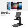 ASHATA Folding Cell Phone Stand, Adjustable Angle Phone Holder for Desk, Compatible with 4.7-7" Phones, 6.7-10.5" Pad Tablet, Sensor, Black view 2