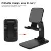 ASHATA Folding Cell Phone Stand, Adjustable Angle Phone Holder for Desk, Compatible with 4.7-7" Phones, 6.7-10.5" Pad Tablet, Sensor, Black view 3