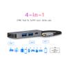 USB C hub 4K to HDMI 2 3.0 and FlashDrive Type Hub USB-C Power Adapter Compatible for MacBook Pro Chromebook Deal XPS Samsung Galaxy S8 S9 Note8 4 Ports view 3