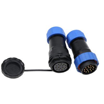 ZBLZGP SD28 16 Pin Wire Connector Waterproof Bulkhead Electrical Equipment Cable Panel Mount Connector Male to Female Plug and Socket for LED Light Outdoor