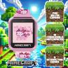 Minecraft Kids Smartwatch  Pink Axolotl Design, 10 Watch Faces, Step Counter, Selfie Camera, Calculator, Games, Voice Recorder, Alarm & Timer, Printed Silicone Straps  Fits Wrists 5.5"-8.0" view 2