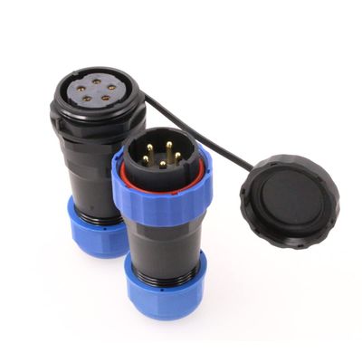 ZBLZGP SD28 5 Pin Waterproof Connector 12-15mm Cable Electrical Panel Mount Male Female Plug Socket Bulkhead LED Power Cable Wire Connector