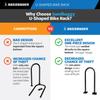 Sandbaggy In Ground Bike Rack | U Shaped, Commercial, Outdoor, 1 Loop, Steel | Black, 14.5" x 34" (2) view 2