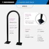Sandbaggy In Ground Bike Rack | U Shaped, Commercial, Outdoor, 1 Loop, Steel | Black, 14.5" x 34" (2) view 3