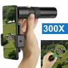 RADHAX Microscope Kit Optical Glass Mobile Phone Telescope Monocular Zoom Camera Lens for Optical Instruments 300x Black Microscope Lens Adapters (Color : B) view 4